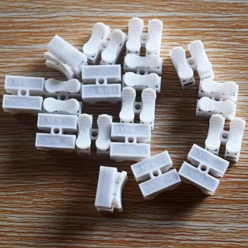 10/100pcs CH-2 self-locking push-type quick terminal/double terminal/light toy part/technology model parts/rc baby toys