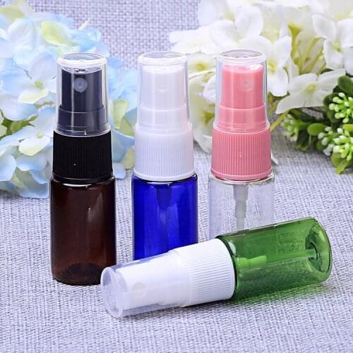 10ml 50pcs/lot Mini My Travel Essential Oil Bottle Plastic Toner Spray Bottle Cosmetic Container Spray Atomizers Perfumes Bottle