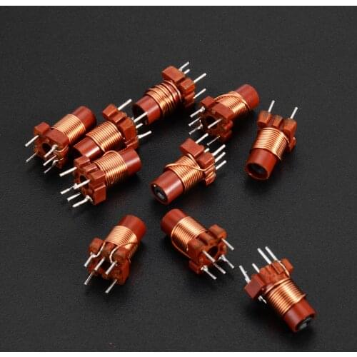 10pcs Durable Adjustable Inductor 12T 0.6uh-1.7uh Adjustable High-Frequency Ferrite Core Inductor Coil Inductor 25MHz ~ 100MHz