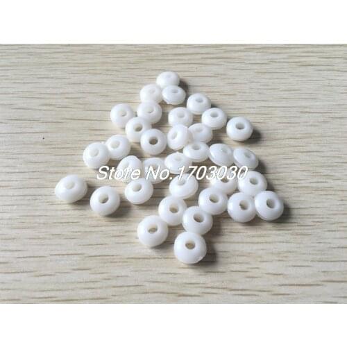 100pcs 5mm Inner Dia White Rubber Wiring Grommets Ring Cable Protector