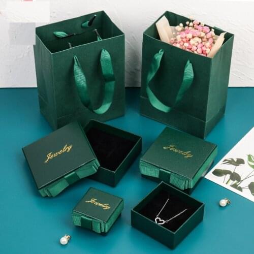 12pcs Bow Jewelry Box Gift Box Wedding Birthday Christmas Party Jewelry Packing Jewelry Organizer Custom Packaging Box with Logo