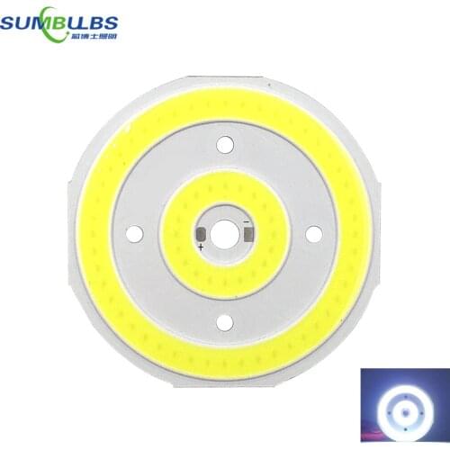 12V Round COB LED 20W DC12V Light Bulb 65mm Diameter Double-ring Rounded LED Lamp for DIY Car Lighting House Work Lights