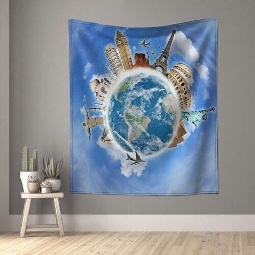 2021 Paris Tapestry Eiffel Tower At Sunshine Paris Skyline Historic Landscape View Wall Hanging For Bedroom Living Room Dorm Dec