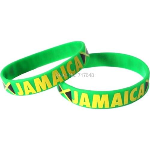 300pcs Jamaica wristband silicone bracelets free shipping by FEDEX