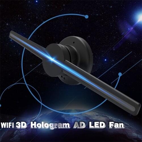 Xintai Touch Wifi 3D Holographic Projector Hologram Player LED Display Fan Advertising Light APP Control 42cm/16.54"