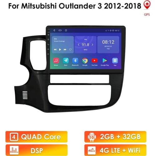 Android Car Radio for Mitsubishi Outlander Xl 3 2012 - 2018 Car Multimedia Stereo Video Player GPS Navigation wifi USB 4G