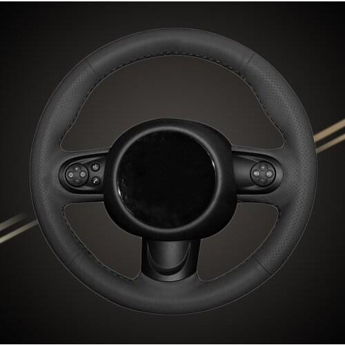 Car Braid On The Steering Wheel Cover for Mini Coupe DIY Auto Braiding Steering Wheel Covers Interior Accessories Car-styling