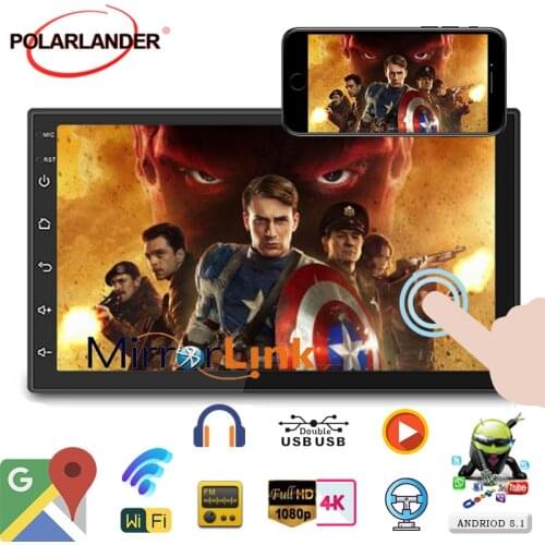 Auto-radio GPS Nevigation Universal Mirrorlink For Carplay+Iphone+Android App-Downloading WIFI-Link Mutimedia 2din 7" MP5 Player