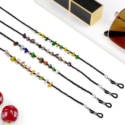 Fashion Eyeglasses Chain Irregular Natural Stone Beads Chain For Sunglasses Reading Glasses Strap Holder Mask Lanyard Jewelry