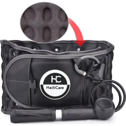 Waist Air Traction Brace Belt Backache Heat Therapy Spinal lumbar Support Back Belt Pain Release Massager Physio Decompression