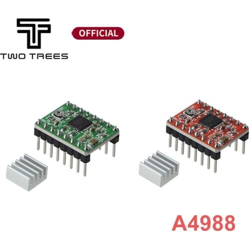TWOTREES 3D Printer Parts Reprap A4988 DRV8825 Stepper Motor Driver Module With HeatSink Stepstick DRV8825 Compatible StepStick