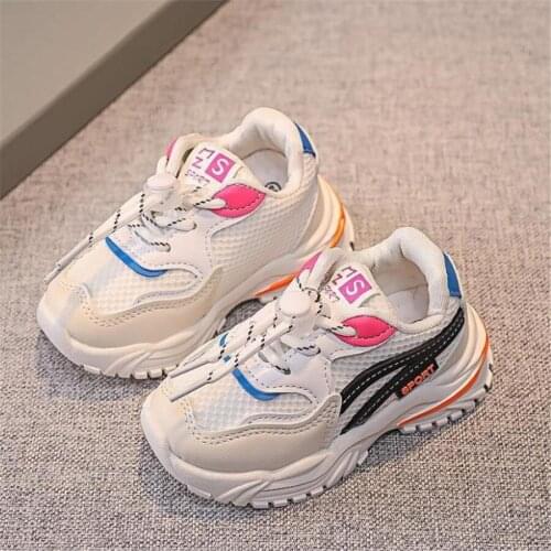 Disney children sports shoes in the summer of private network skips the new 2021 net cloth color matching shoes