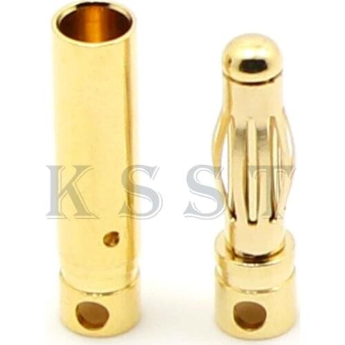 GC4010 Free Shipping 20 pairs 4.0mm 4mm Gold Plated Bullet Connector for RC battery ESC Plug