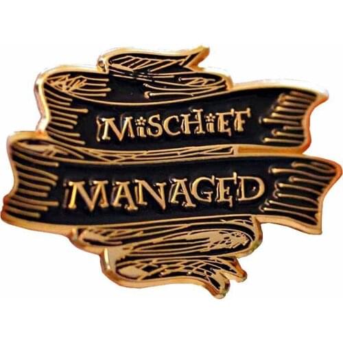 Gothic Mischief Managed Brooch and Enamel Pin Hand Drawn Marauders Map Laple Pin Fan Collection Gifts