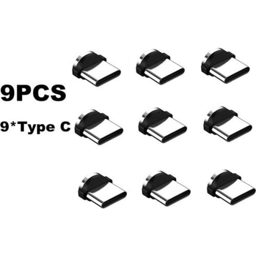 GTWIN New 9/15/30PCS Magnetic Tips Mobile 3 IN 1 Plug Micro Converter Cable Adapter Type C Phone Replacement Parts Dust plug