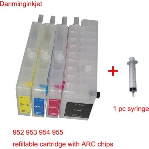 HP 952 952xl refillable cartridge with VA1 auto reset chip for hp officejet pro 7740 8210 8216 8710 8715 8720 8725 8730 8740