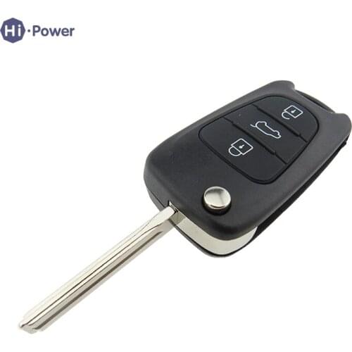 Remote Auto Car Key Shell 3 Button +1 Button Flip Folding Car Key Shell Uncut Blade For Hyundai I30 IX35 Kia K5 K2