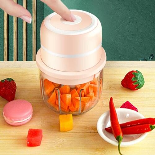 100/250ml Mini Electric Masher Portable Meat Grinder Chopper Garlic Press Durable Crusher Kitchen Gadgets Household Food Mixer