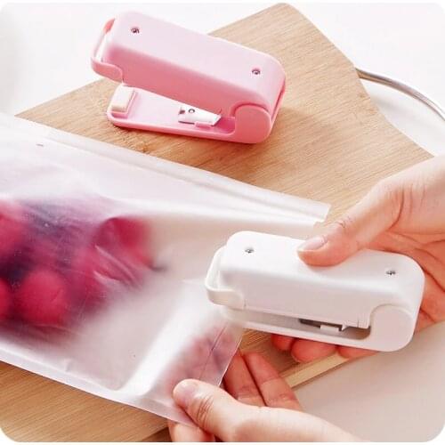 Mini Heat Sealer Plastic Package Storage Bag Mini Sealing Machine Convenient Sticker Seals For Food Snack Kitchen Accessories