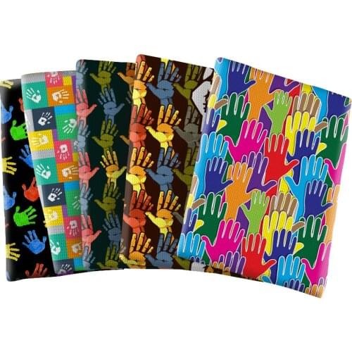 Printed Polyester Cotton Bubble Fabric Home Textile Sewing Quilting Clothing DIY Curtain Pillow Cover 50*145cm