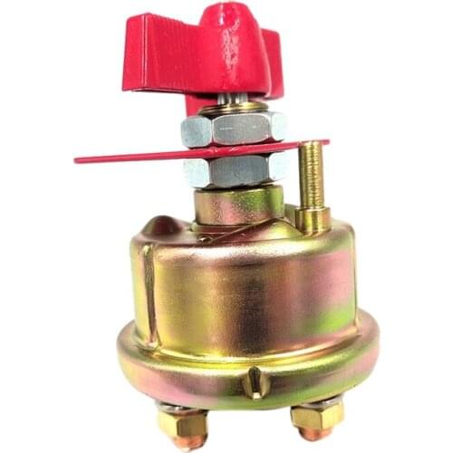 Battery Disconnect Switch Knob Type Battery Power Cut Off Isolator Killer Main Power Switch with Lock Bracket