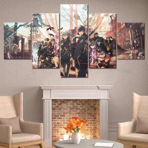 5 Piece Death Stranding Dark Evil Boss Higgs Skull Mask HD Game Poster Canvas Painting Bedroom Living Room Home Decoration