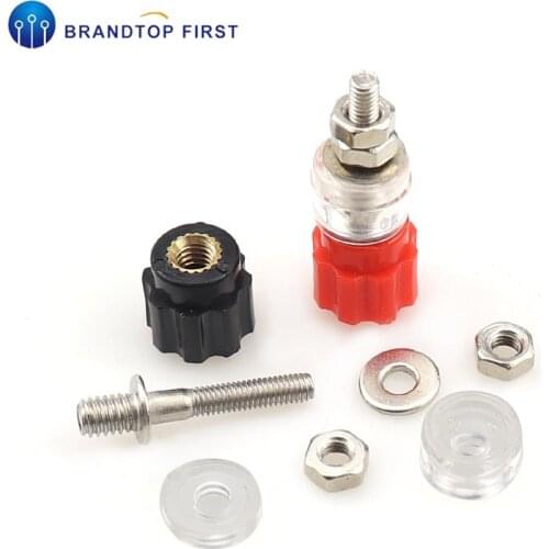 Red black JS-900A transparent 3mm Terminal Banana Plug Socket Connector High-power current SCR material Welding