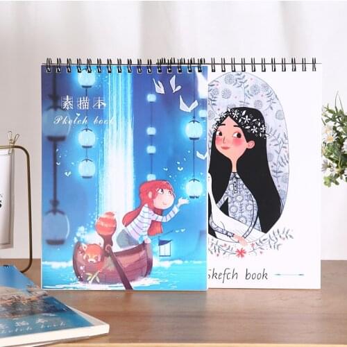 A4 Sketch Book Art Painting Book Sketch Sketch Book Childrens Graffiti Book Blank Painting Hand-painted Book School Stationery