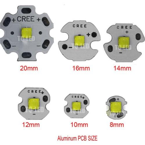 CREE XPG XPG2 XPG3 5W High Power Led on 8mm 10mm 12mm 14mm 16mm 20mm PCB Board