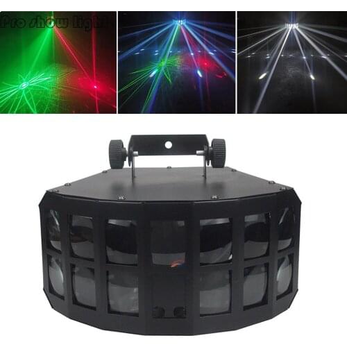 NEW DMX Conrol CREE LEDS RGBW LED Laser Strobe Disco DJ Beam Spot Stage Lighting Effect Party Dance Club Wedding Butterfly Light