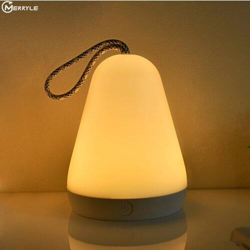 LED Outdoor Handheld Night Light DC5V/1A 1000mAh Bedside Lights with Lanyard Sleeping Lamp USB Charging Lighting Decor