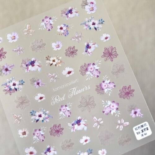 Tomoni thin tough 245 Moji hot cute nail stickers Japanese stickers 5d nail stickers flower series nails decoraciones