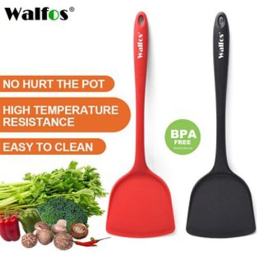 Walfos Non-Stick Silicone Shovel Heat-Resistant Handle Turner Kitchen Spatula Cooking Tool
