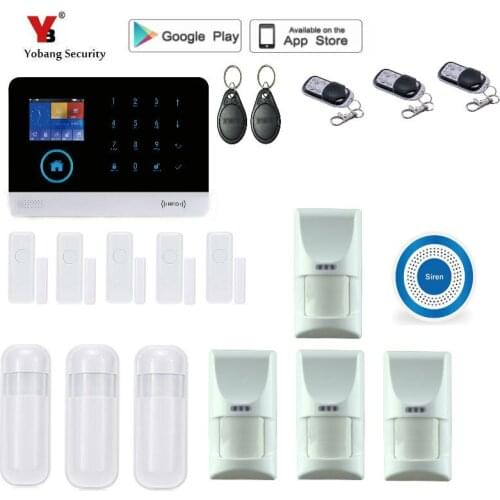 Yobang Security wif GSM Alarm System WiFi Security Alarm System GPRS Home Alarm System Remote Control pet-immunity PIR motion