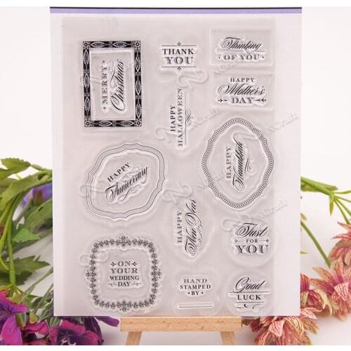 YPP CRAFT Blessing Words Transparent Clear Silicone Stamps for DIY Scrapbooking/Card Making/Kids Fun Decoration Supplies 189