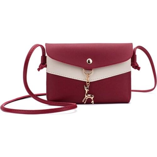 Women Leather Handbag Satchel Simple Smooth Lightweight Durable Messenger Bag Best Sale-WT