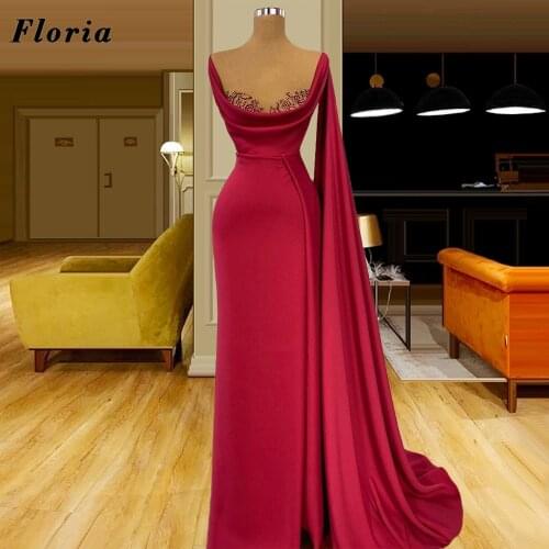Sexy Rose Beading Evening Gowns Haute Couture Pageant Gowns Customized Long Celebrity Dresses Party Prom Dress 2021 Robe Femme