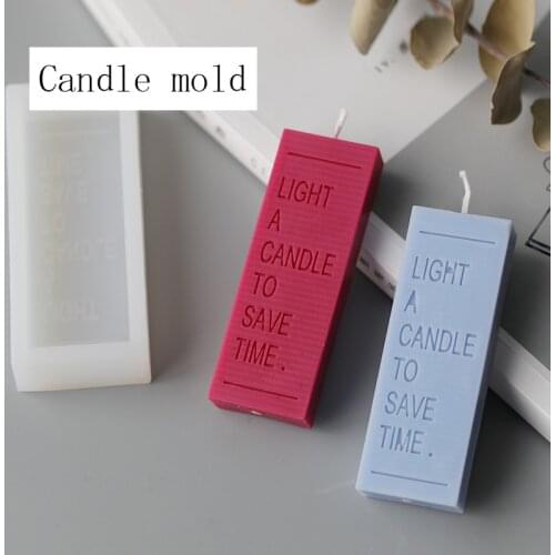 1Pcs Rectangle Letter Candle Molds Soap Silicone Mold Handmade Candle Accessories Mould Candle macking Tool candle diy