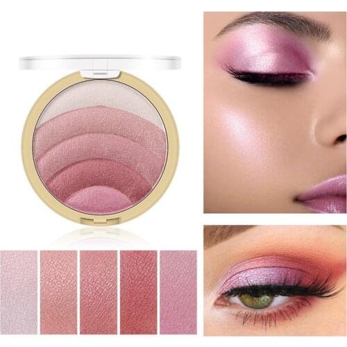 10 colors Rainbow Highlight Powder Palette Long-lasting Natural Baked Powder Glitter Soft Brightening skin Highlight Cosmetics