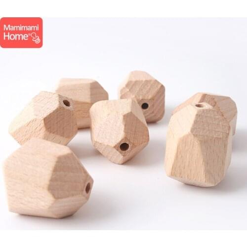10pc Baby Wooden Teether Octagonal Beads BPA Free Beech Rodent DIY Nursing Bracelets Necklace ChildrenS Goods Wooden Blank Toys
