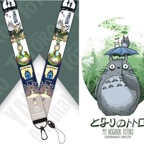 10 Pcs/lot Anime Miyazaki Hayao Phone Strap Toys TOTORO Lanyard Keychain Long Rope Necklace Pendant Toy Gifts