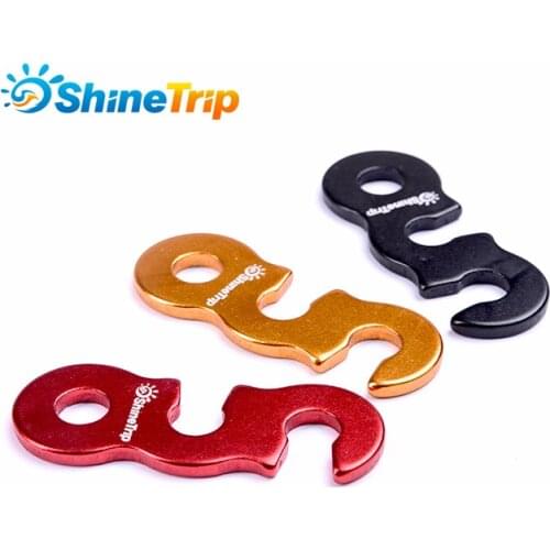 ShineTrip 10pcs Tent Rope Buckles Aluminum Alloy Outdoor Camping Wind Rope Stopper Wigwam Awning Adjustable Buckle