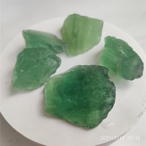 100g 2-4cm large particles Natural Octahedral Colorful Fluorite Raw Gemstone Ornament Green Stone craft Cane Decoration D3