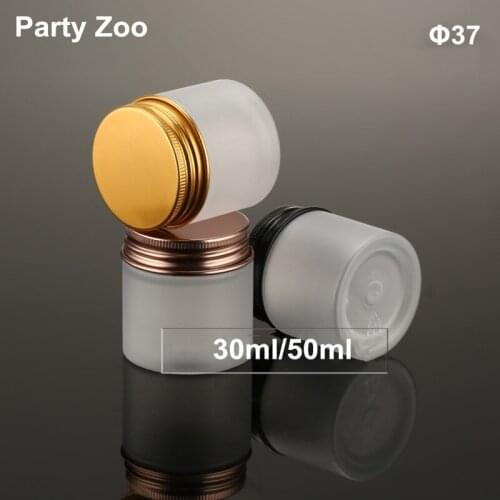 100 X 30ml/50ml Upscale Frosted Wild-Mouth Cream Jar With Screw Aluminum Lid PET Lotion Cream Container Bottle