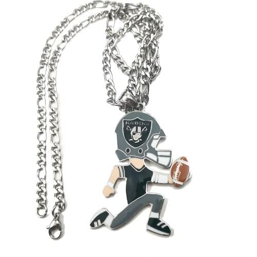 2 inch tall Juggalo Raiders Charm Pendant For Men Stainless Steel ICP Necklace Color W/ NK Chain 4mm 24'' Christmas present