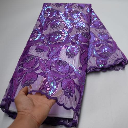 5yards/pc) High quality hand cut African organza lace fabric with various colors sequins embroidery for party dress OP166