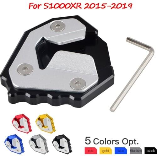 Motorcycle CNC Aluminum Kickstand Foot Side Stand Extension Enlarge Pad Support Plate For BMW S1000XR S1000 XR 2015-2019