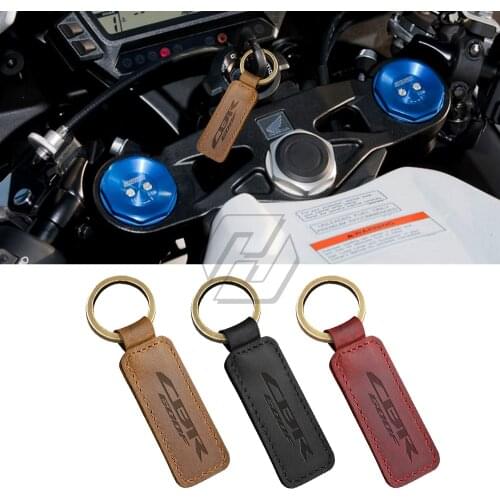 For Honda CBR600F CBR 600F Motorbike Key Motorcycle Keychain Cowhide Key Ring