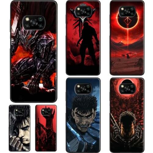 Berserk Guts Anime Cool For Xiaomi Mi 11 Ultra Note 10 Lite Mi 9T 10T Pro Case For POCO M3 X3 Pro F1 F2 F3 Cover