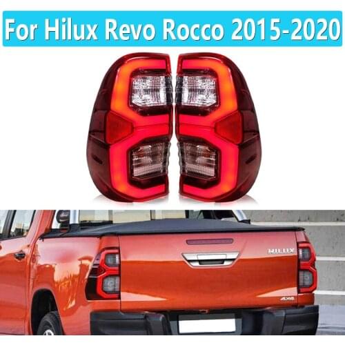 For Hilux Revo Rocco 2021 Auto LED Rear Lights Turn Signal Reverse additional Brake Light Lamp Pickup Car Tail Lamps